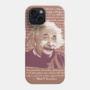 A. Einstein Portrait and quote Phone Case