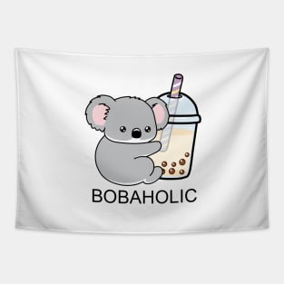 Little Bobaholic Koala Loves Boba! Tapestry