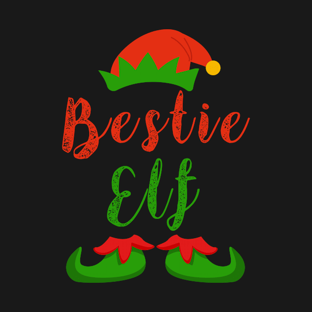 Bestie Elf | Funny Christmas Family Matching T-Shirt Gift by MerchMadness