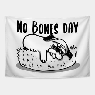 No Bones day Pug Meme Tapestry