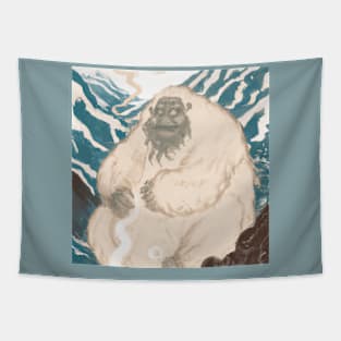 Yeti in the Himalayas ukiyo-e style Tapestry