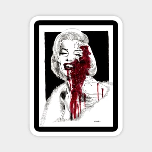 Marilyn Monroe Zombie Red Magnet