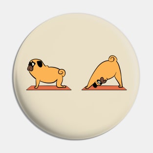 Pug Downward Dog Pin