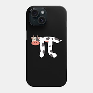 Cow pi funny pi day gift for math teacher Phone Case