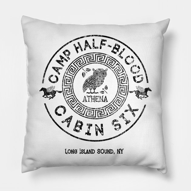 Camp Half Blood Athena - Vintage Style Pillow by Cave Clan