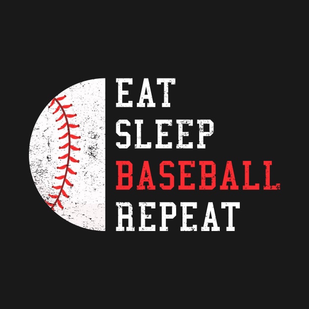 Eat Sleep Baseball Repeat Funny Gift by Fanboy04