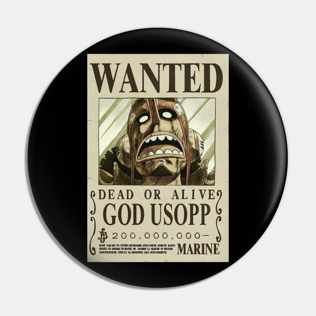One Piece Usopp Wanted Poster One Piece Pin Teepublic