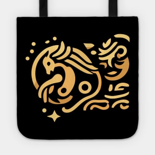 Golden mythical creature Tote