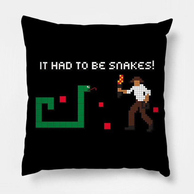 It Had to be Snakes! Pillow by leslieharris372