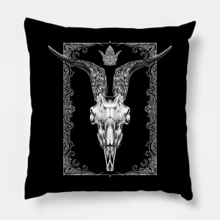 Ornamental Goat Skull W Pillow