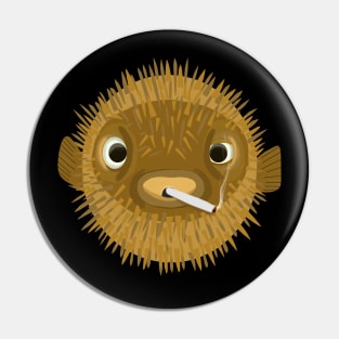 A Puffing Pufferfish Pin