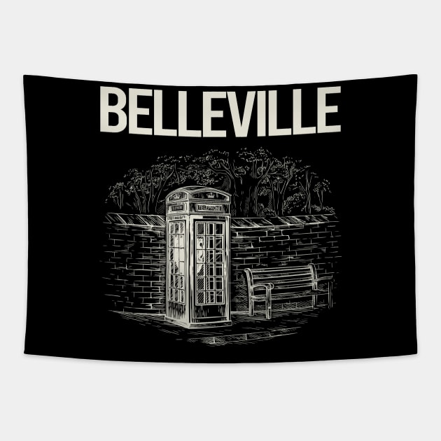 Vintage Phone Booth Belleville Tapestry by rosenbaumquinton52