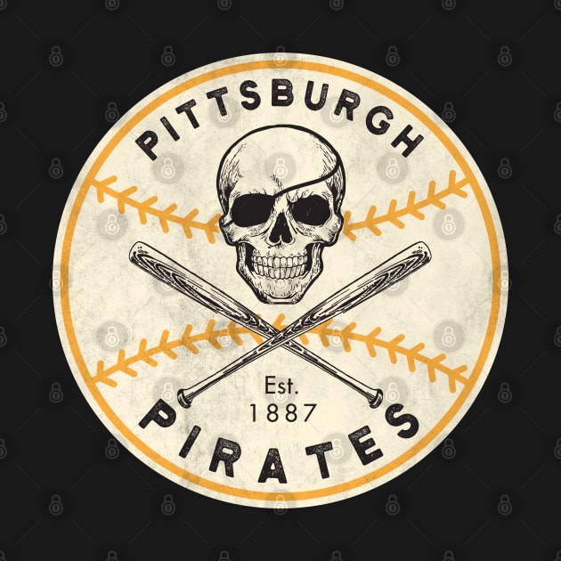 Pittsburgh Pirates 1 by Buck Tee Originals by Buck Tee