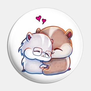 Cute Hamsters - The Hamhams Huggy Hugs Pin