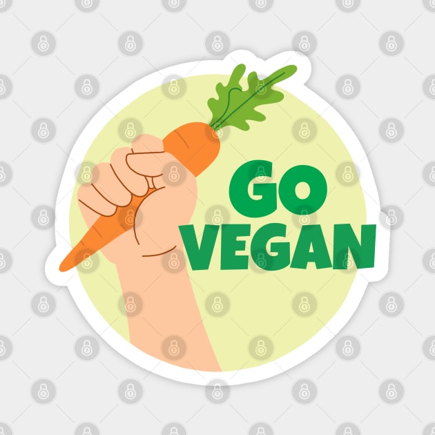 Go Vegan Magnet by ricricswert