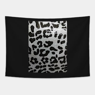 Cheetah Print in Black and Silver Tapestry