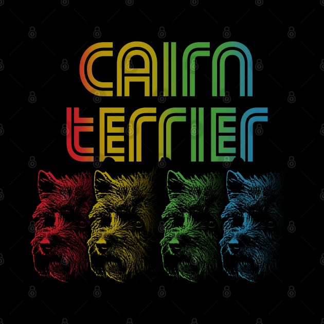 Cool Retro Groovy Cairn Terrier Dog by Madfido