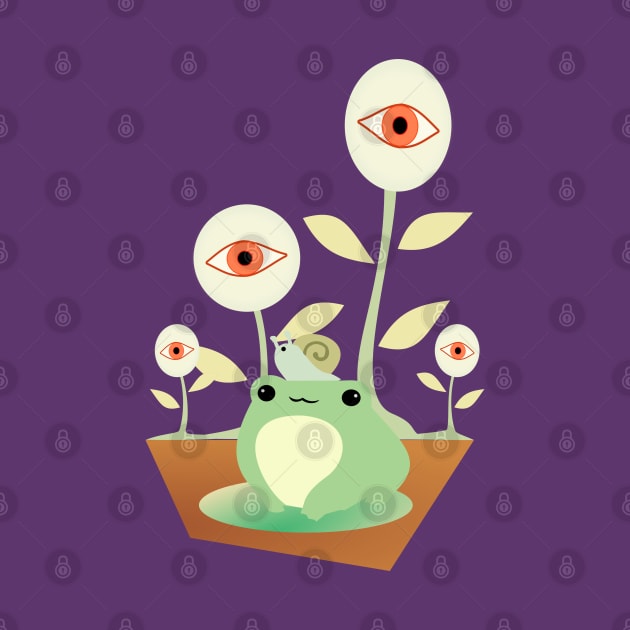 Beautiful frog and The flower eyes by jaml-12