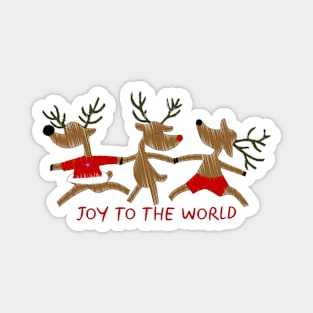 Christmas Dancing Deer Magnet