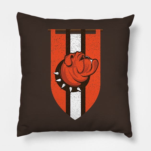 House of Cleveland Banner Pillow by SteveOdesignz