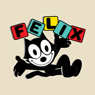 Felix Cat Comics Retro Future Atomic Age TV in Joyful Design T-Shirt