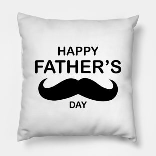 Super Dad Mustache Happy Fathers Day Pillow