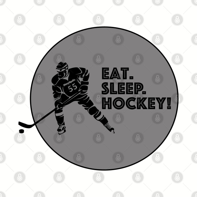 Eat. Sleep. Hockey! by DizzySpells Designs