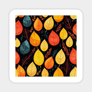 Autumn Leaves Pattern 3 Magnet