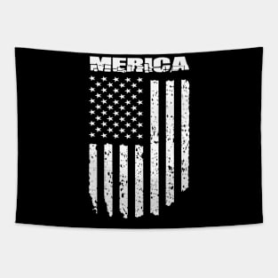 Merica Vintage American Flag Usa Retro Tapestry