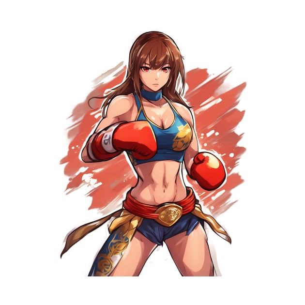 Women MMA fighter by animegirlnft