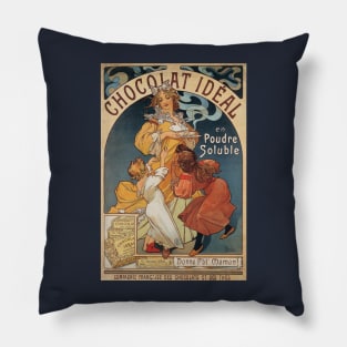 Chocolate Retro Advertising - Belle Epoque Pillow