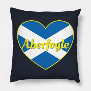 Aberfoyle Scotland UK Scotland Flag Heart Pillow