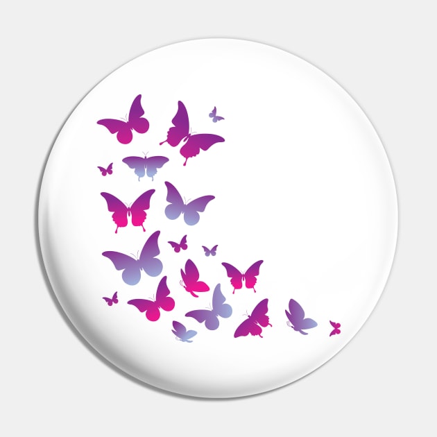 Butterfly - Pink Butterflies Pin by KC Happy Shop