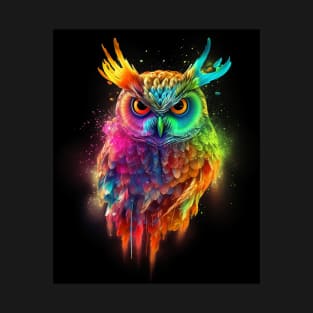 Majestic Colourful Owl T-Shirt