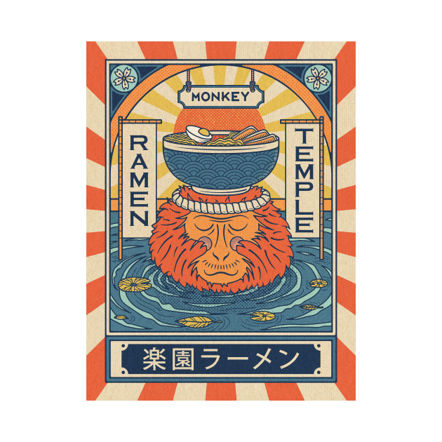 Discover Ramen Temple Monkey - Ramen - T-Shirt