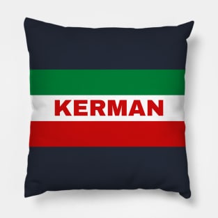 Kerman City in Iranian Flag Colors Pillow