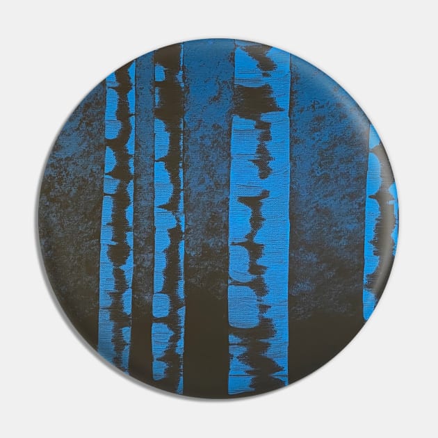 Black and Blue Birch Trees with Blue Background Pin by J&S mason