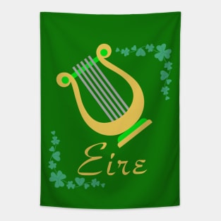 Irish Harp St. Patrick's Day Tapestry