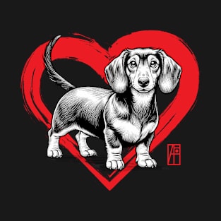 I Love My Dachshund - I Love my dog - Joyful dog T-Shirt