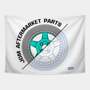 Teal JDM Wheels V1 Tapestry