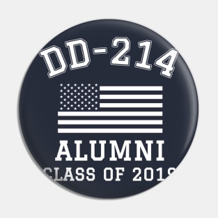 Patriotic DD-214 Alumni Class of 2019 Pin