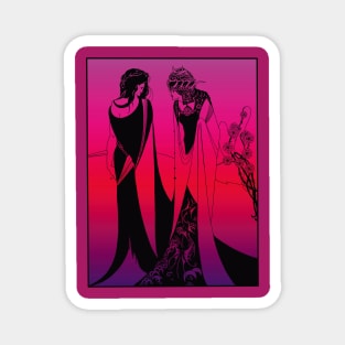 Salome and her mother (black on pink) Magnet