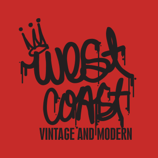 West Coast Vintage & Modern logo design. T-Shirt