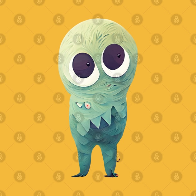 Cute Green Googly-Eyed Monster by CuteMonsters