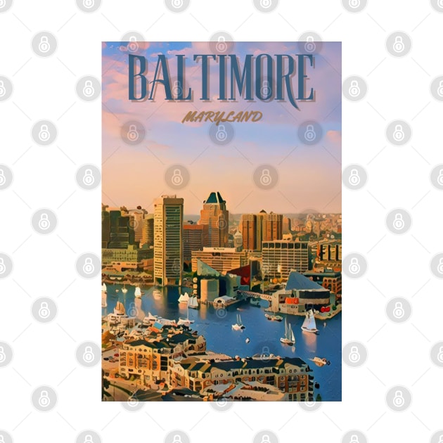 Baltimore Maryland Poster by TourismArt