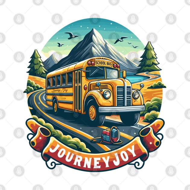 School Bus, Journey Joy by Vehicles-Art