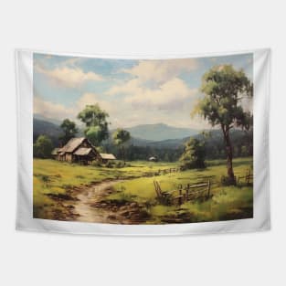 Old House Landscape Tapestry