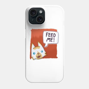 Feed Me! [Flame Point Cat With A Red Background] Phone Case