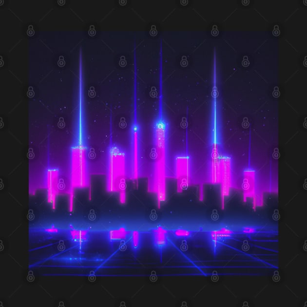 Synthwave neon city by SJG-digital