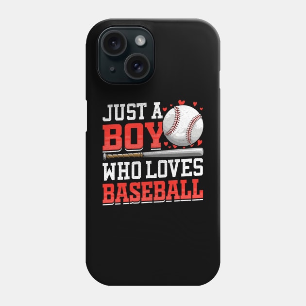 American Sport Just A Boy Who Loves Baseball Gifts For Boys Phone Case by Winter Magical Forest